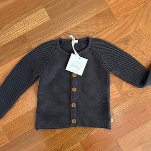 Unisex cardigan - color slate size 12-18 months